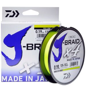 Плетёный шнур Daiwa J-Braid X4 Yellow 135m