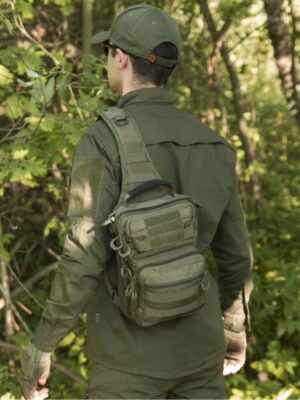 Тактический Рюкзак-Сумка GONGTEX Rover Sling Hexagon Backpack, арт 0306, цвет Олива (Olive)